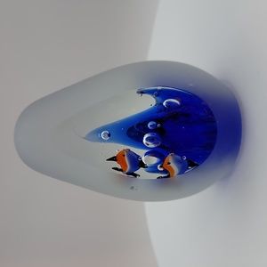 Egg Shaped w/Window Aquarium Paperweight